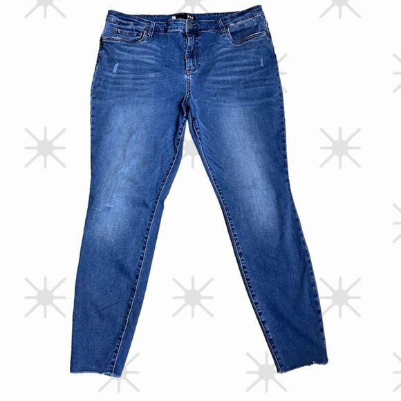 Kut from the Kloth Connie High Rise Ankle Skinny with Raw Hem Size 18 Jeans - Picture 2 of 15